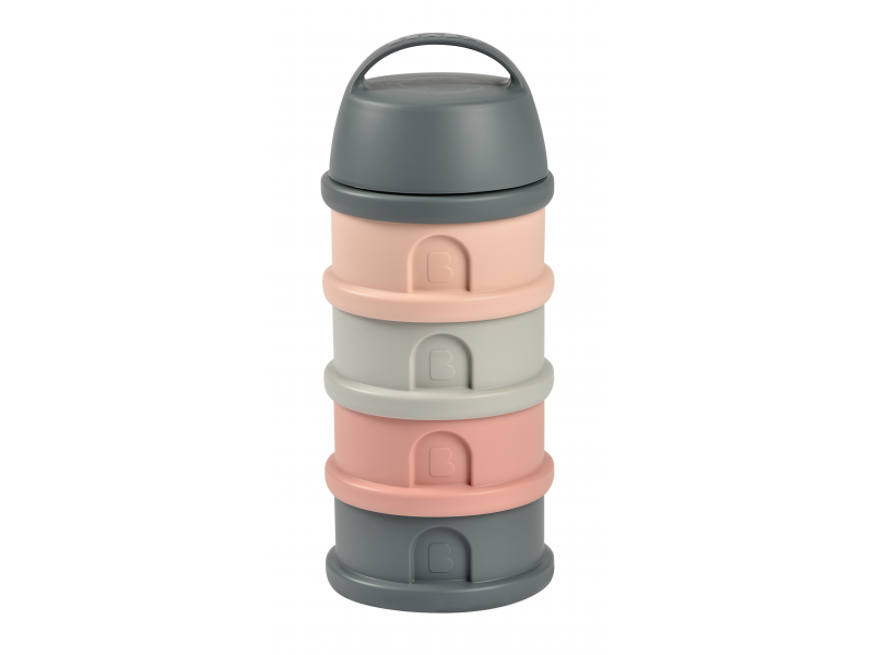 E-shop Beaba Súprava téglikov na sušené mlieko / desiatu Mineral Grey / Pink
