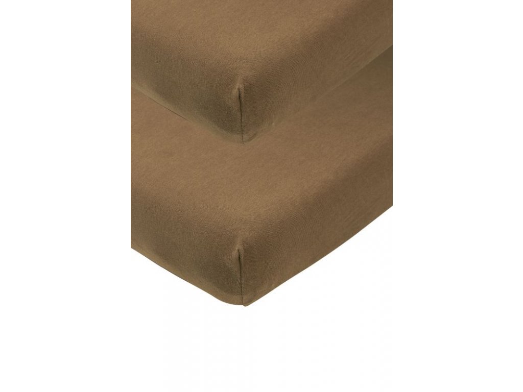 E-shop Meyco žerzejové prestieradlo 2-balenie 60x120 farba:chocolate