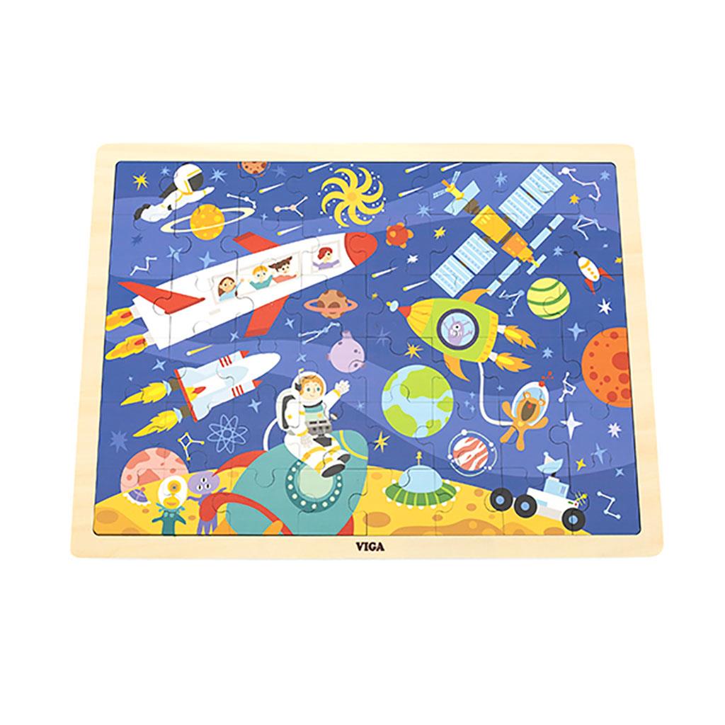 E-shop Drevené puzzle Viga objavuj vesmír 48 dielikov - 52024