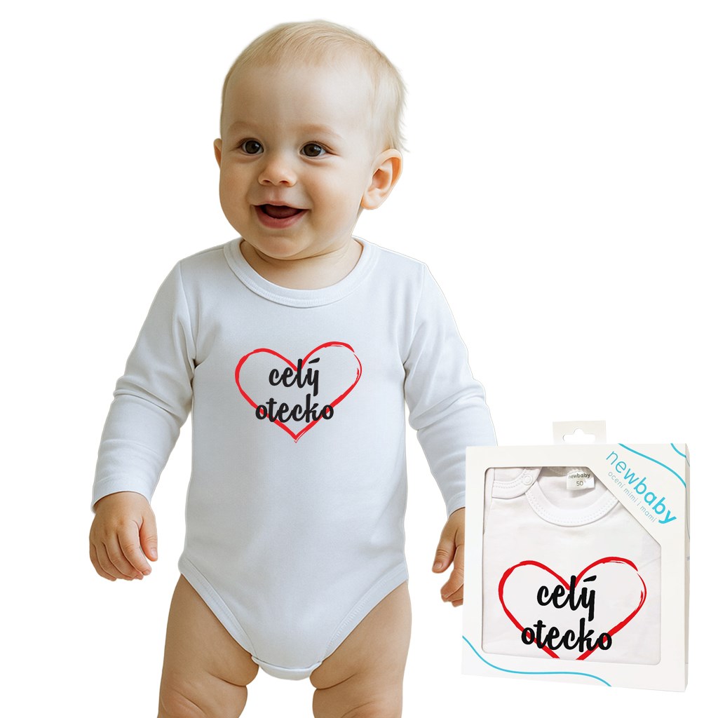 E-shop Body s potlačou New Baby celý otecko - darčekové balenie, 50 - 50545