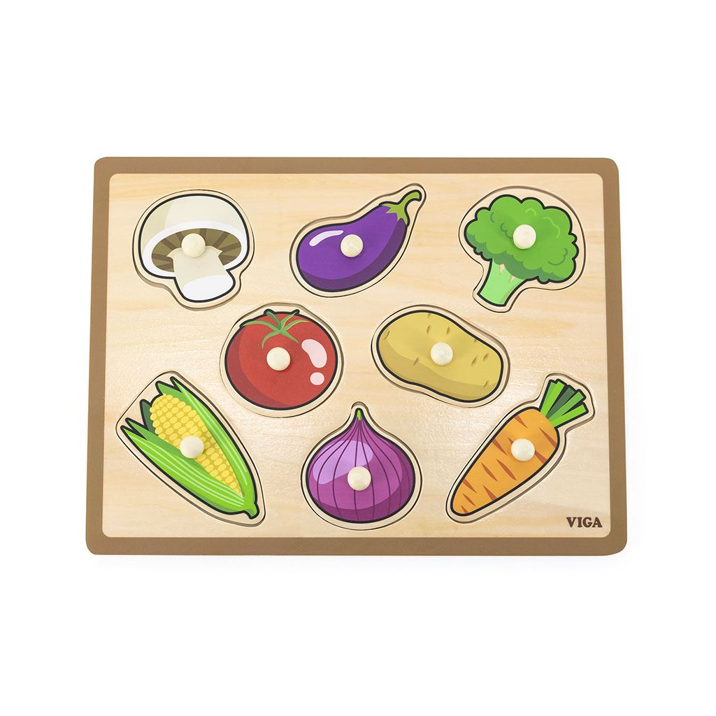 E-shop Drevené vkladacie puzzle zelenina Viga - 51937