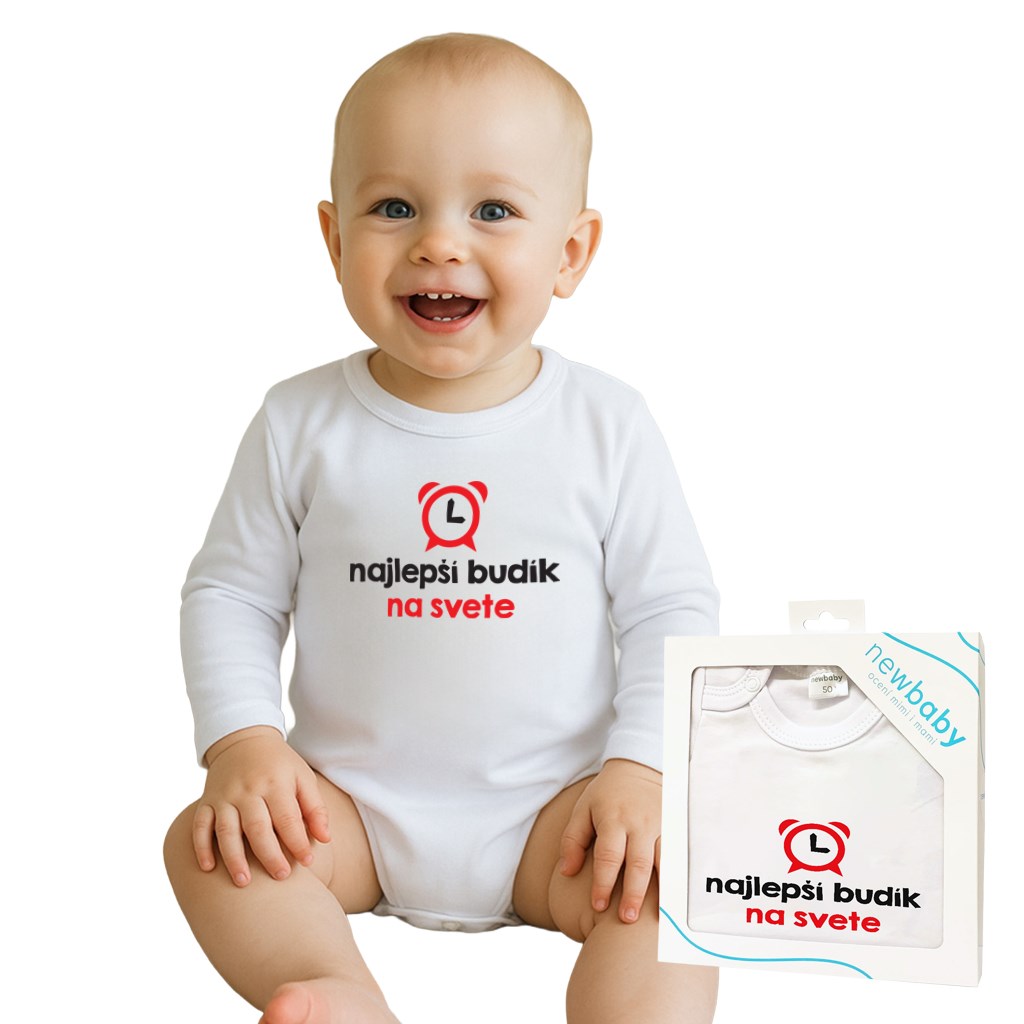 E-shop Body s potlačou New Baby najlepší budík na svete - darčekové balenie, 50 - 50647