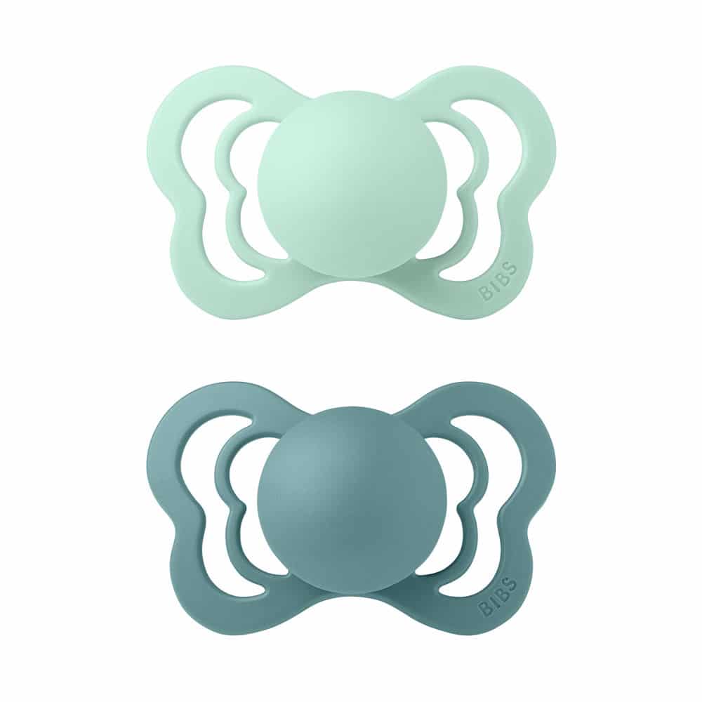 BIBS Couture anatomické cumlíky z prírodného kaučuku 2ks - veľkosť 1,Nordic Mint / Island Sea