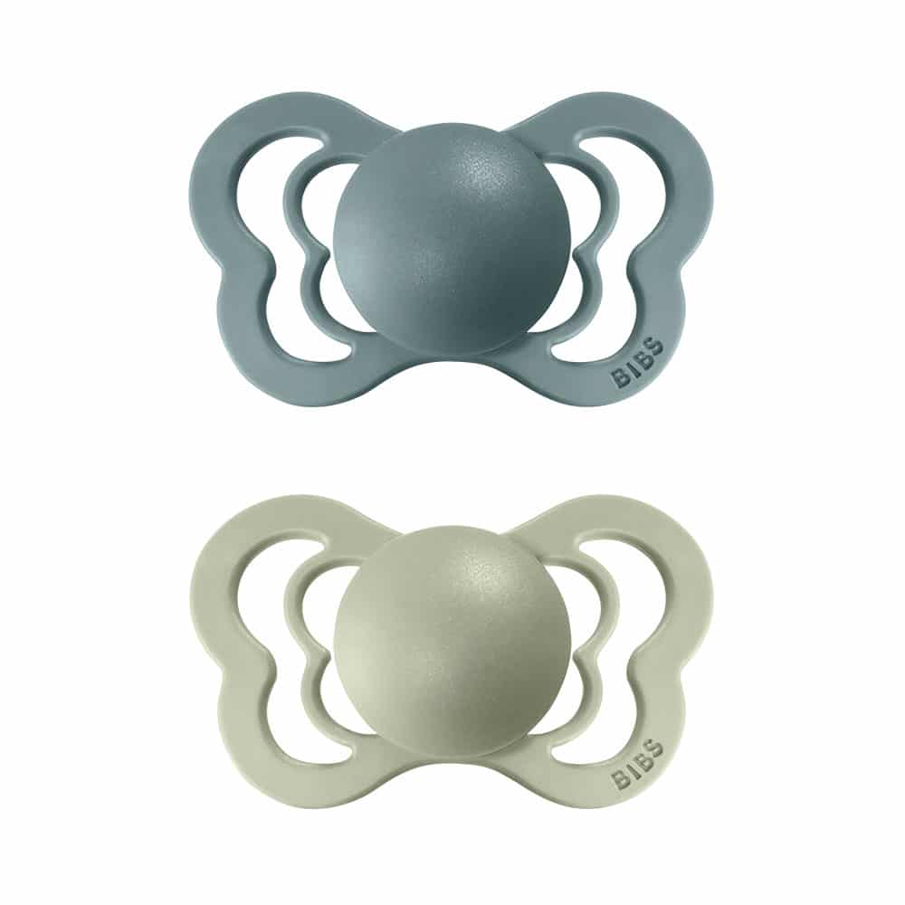 BIBS Couture anatomické cumlíky z prírodného kaučuku 2ks - veľkosť 2,Island Sea / Sage