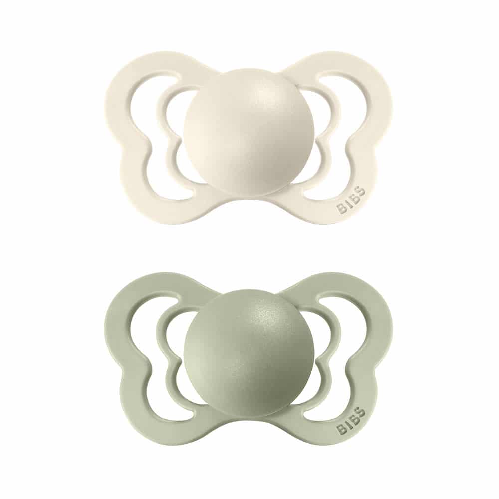 BIBS Couture anatomické cumlíky z prírodného kaučuku 2ks - veľkosť 1,Ivory / Sage