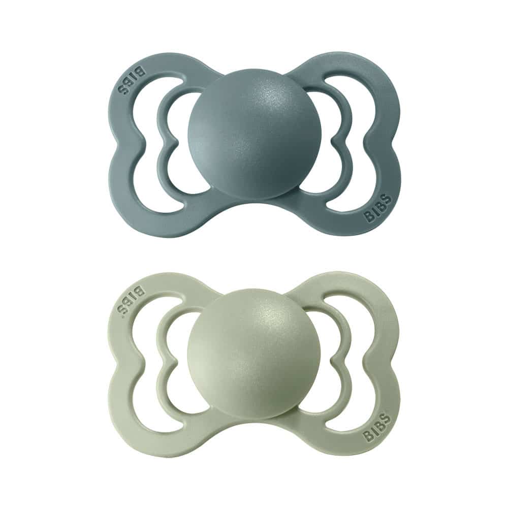 BIBS Supreme symetrické cumlíky z prírodného kaučuku 2ks - veľkosť 2,Island Sea / Sage