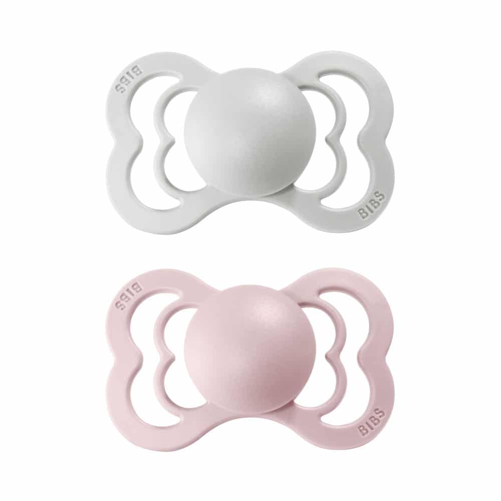 BIBS Supreme symetrické cumlíky z prírodného kaučuku 2ks - veľkosť 2,Haze / Blossom