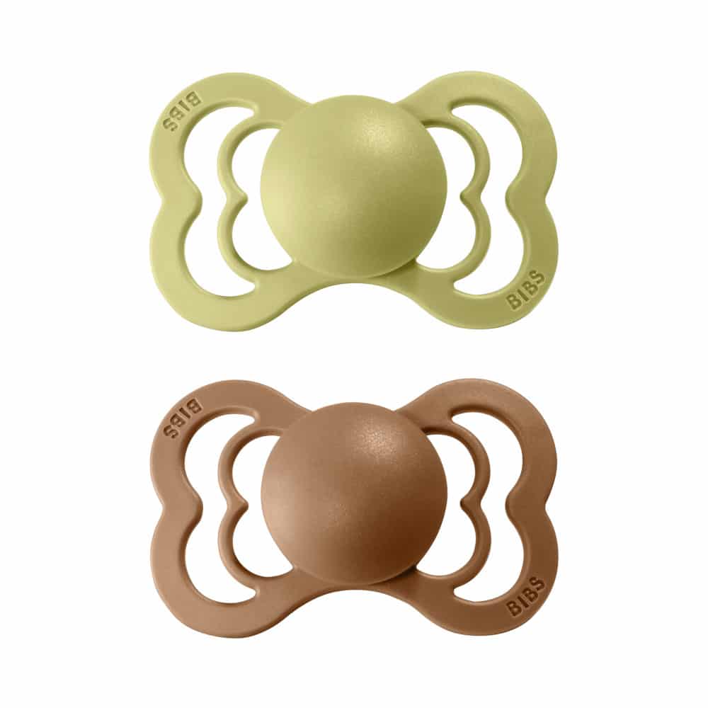 BIBS Supreme symetrické cumlíky z prírodného kaučuku 2ks - veľkosť 2,Meadow / Earth