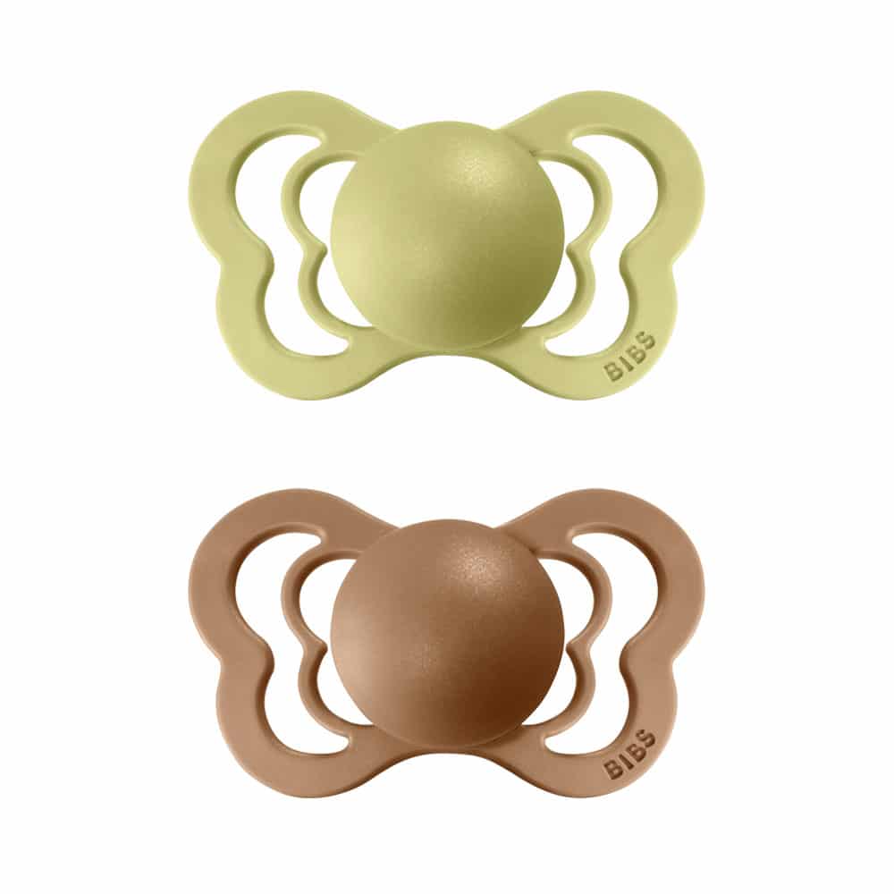 BIBS Couture anatomické cumlíky z prírodného kaučuku 2ks - veľkosť 2,Meadow / Earth