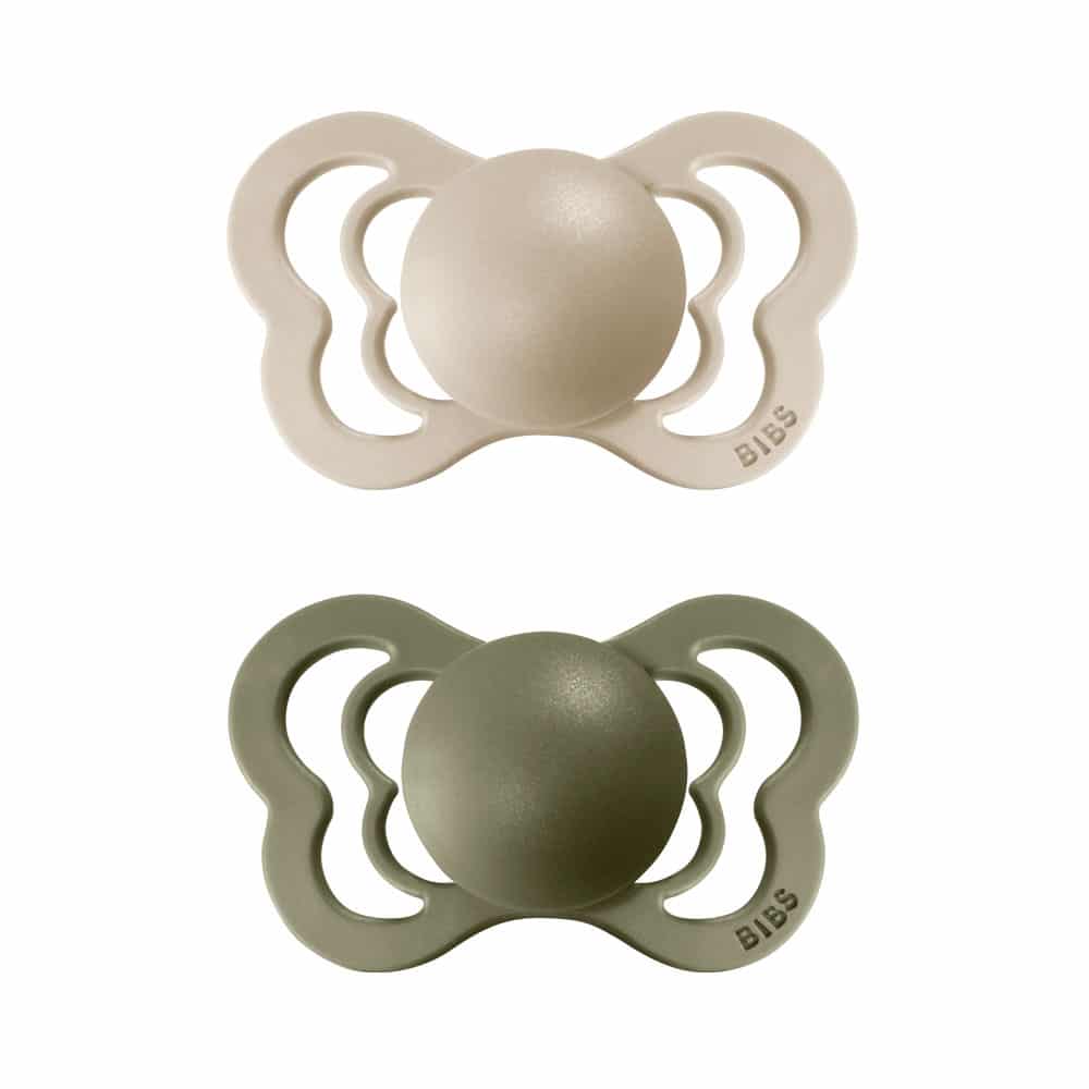 BIBS Couture anatomické cumlíky z prírodného kaučuku 2ks - veľkosť 1,Vanilla / Olive
