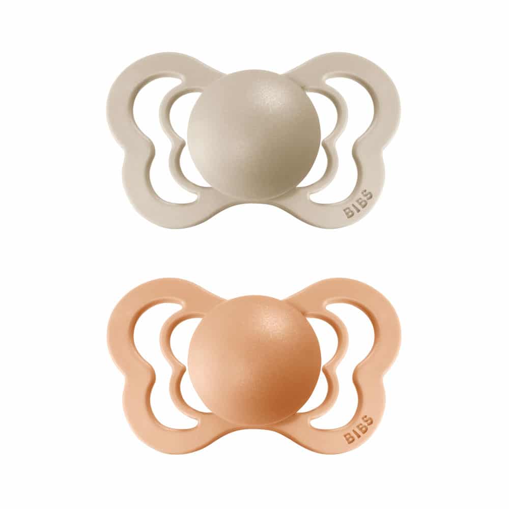 BIBS Couture anatomické cumlíky z prírodného kaučuku 2ks - veľkosť 1,Vanilla / Peach