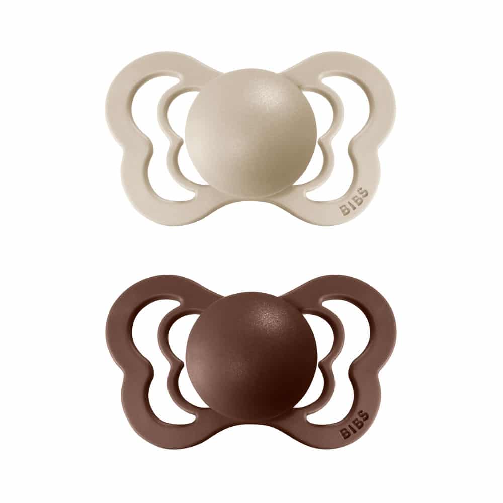 BIBS Couture anatomické cumlíky z prírodného kaučuku 2ks - veľkosť 1,Vanilla / Mocha