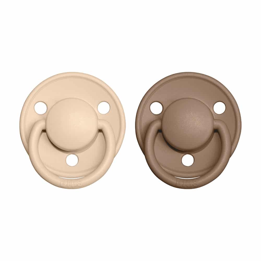BIBS De Lux cumlíky z prírodného kaučuku 2ks - veľkosť 2,Vanilla / Dark Oak