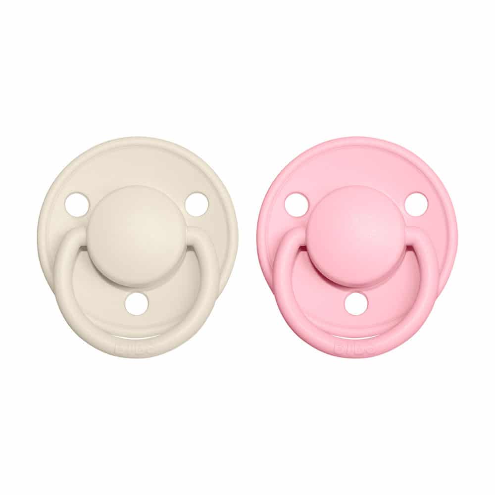 BIBS De Lux cumlíky z prírodného kaučuku 2ks - veľkosť 2,Ivory / Baby Pink