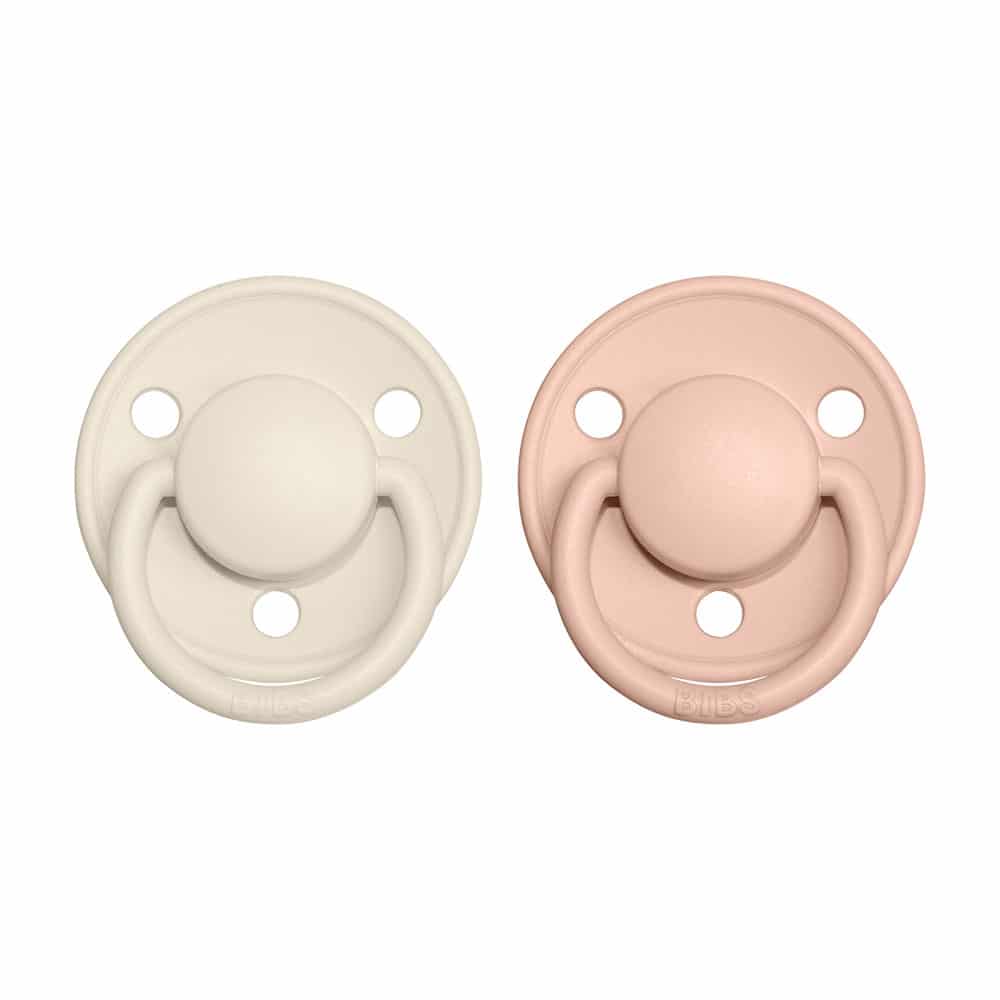 BIBS De Lux cumlíky z prírodného kaučuku 2ks - veľkosť 2,Ivory / Blush