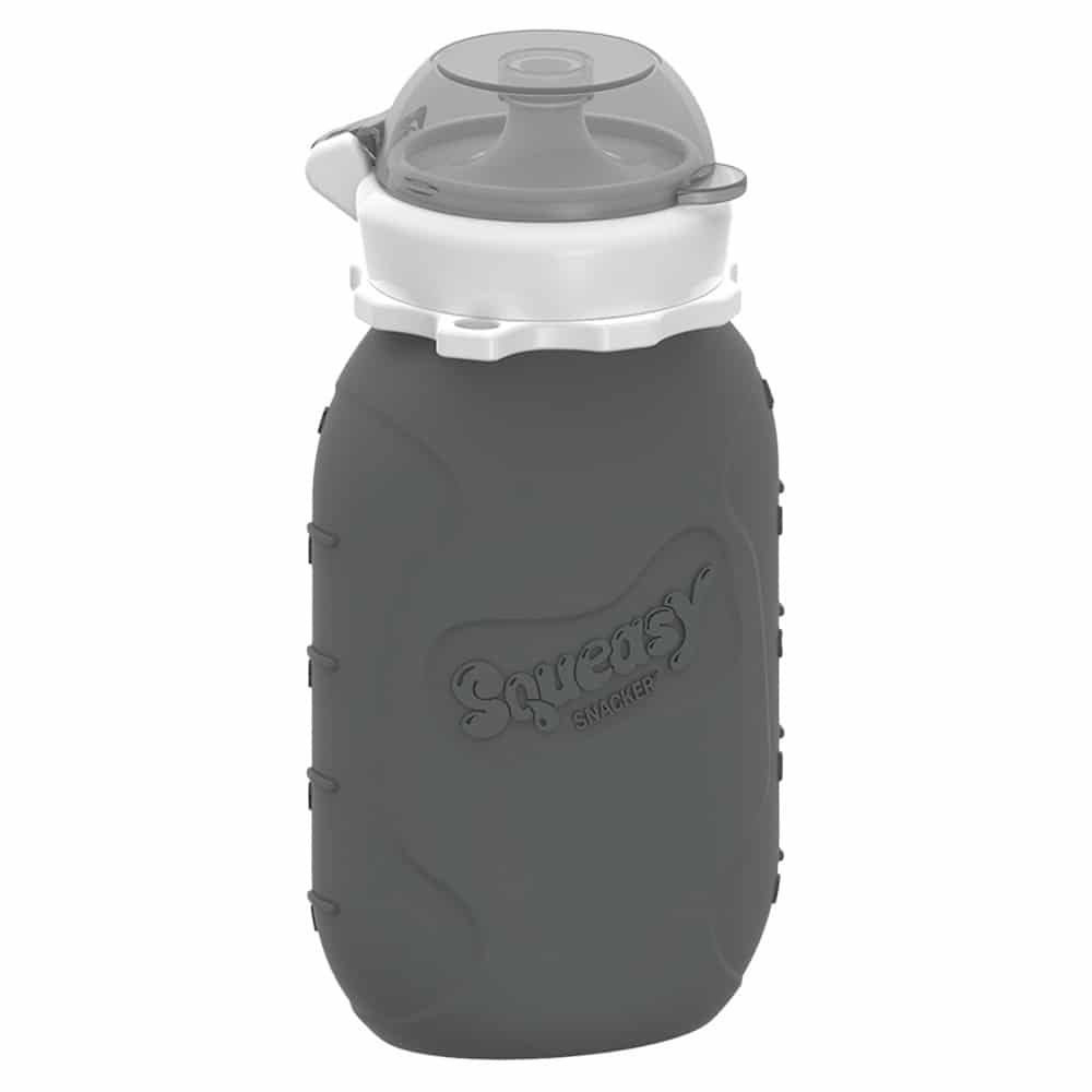 Squeasy Gear silikónová kapsička 180 ml,sivá