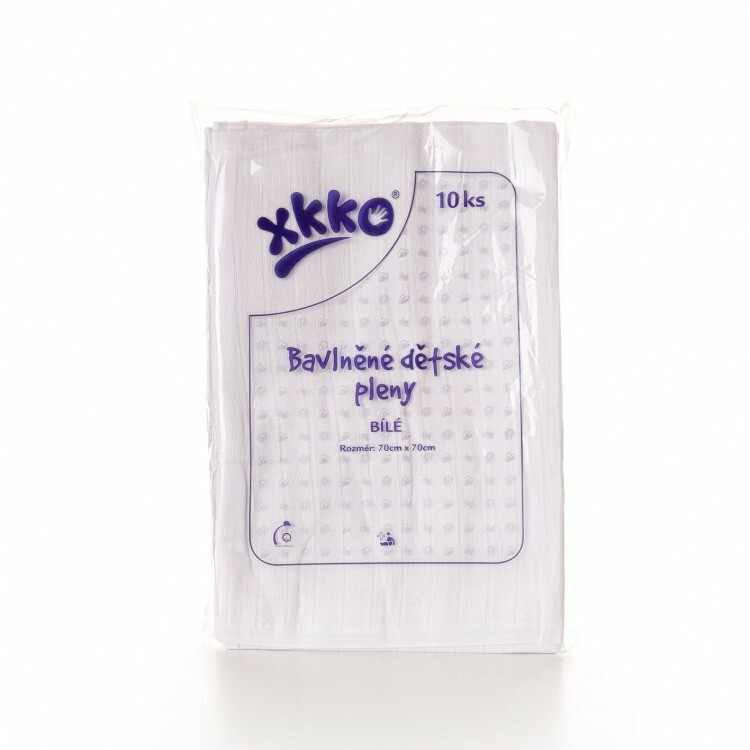E-shop XKKO Classic bavlnené plienky 70x70 biele - 10ks