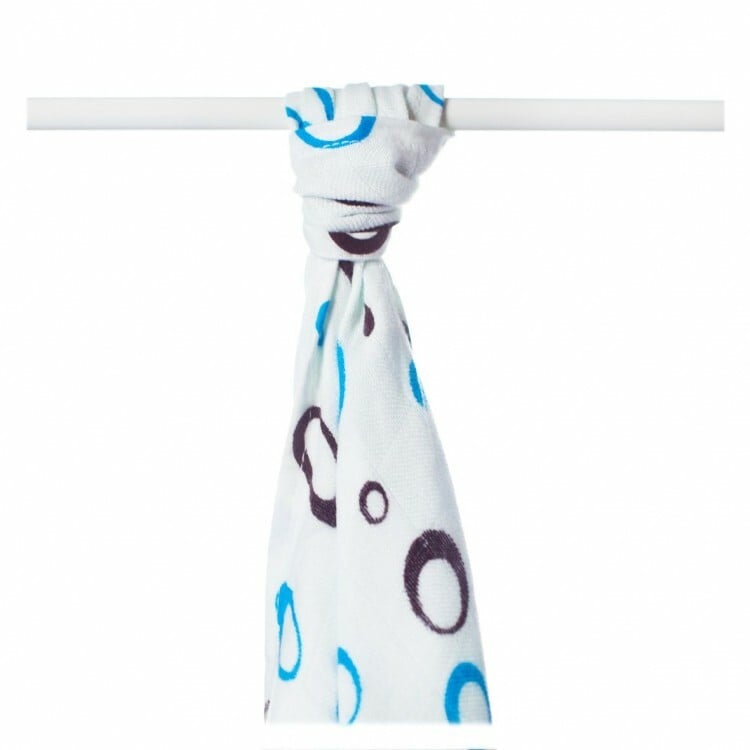 E-shop XKKO BMB Bambusová osuška 90x100 Cyan Bubbles (1ks)