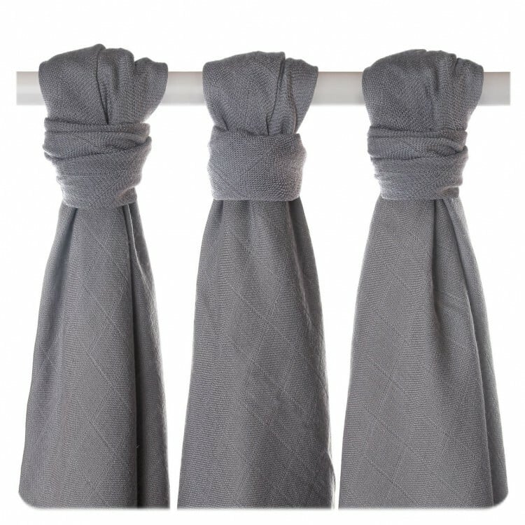 E-shop XKKO BMB Bambusová plienka Colours 70x70 - Silver (3ks)