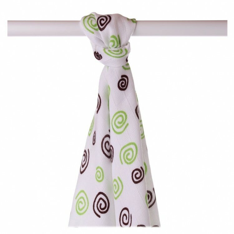 E-shop XKKO BMB Bambusová osuška 90x100 - Lime Spirals (1ks)