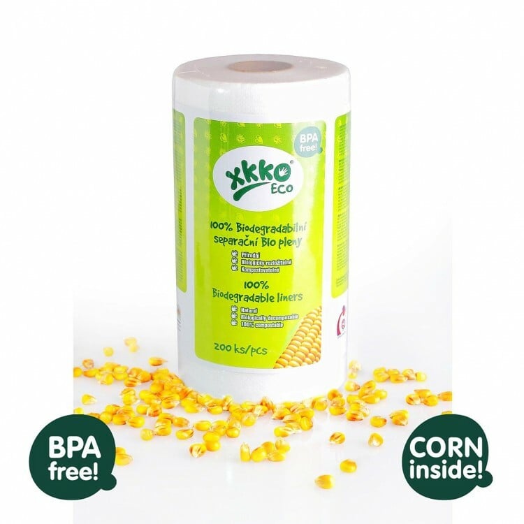 E-shop XKKO ECO - 100% biodegradabilné separačné plienky - 200ks/rolka ( 30x19cm/1ks)