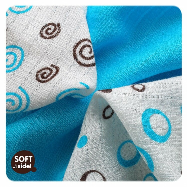 E-shop XKKO Bambusové obrúsky 30x30 B&S Cyan MIX (9ks)
