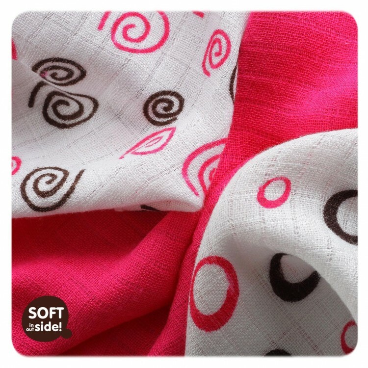 E-shop XKKO Bambusové obrúsky 30x30 B&S Magenta MIX (9ks)