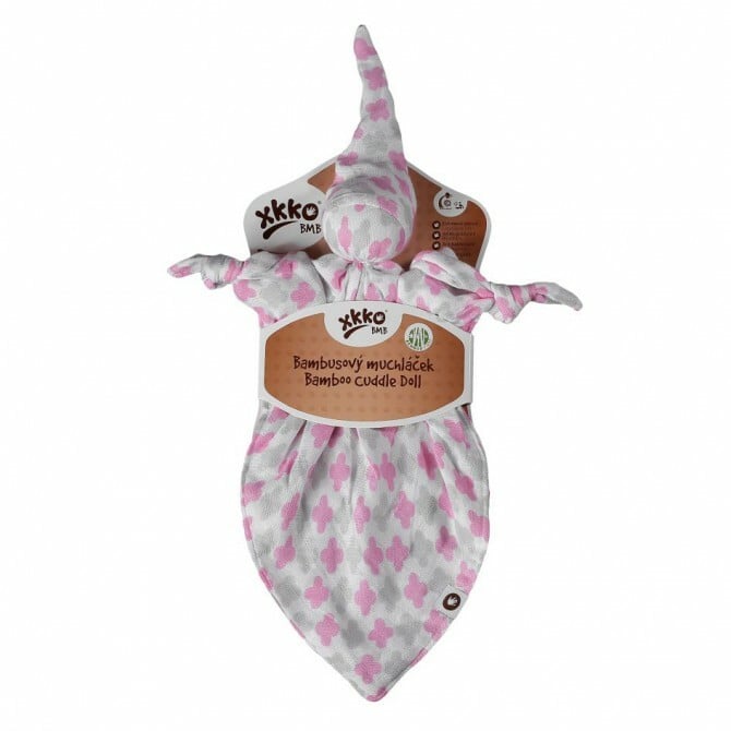 E-shop XKKO Bambusový maznáčik - Scandinavian Baby Pink Cross