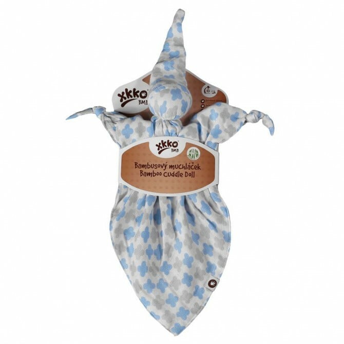 E-shop XKKO Bambusový maznáčik - Scandinavian Baby Blue Cross