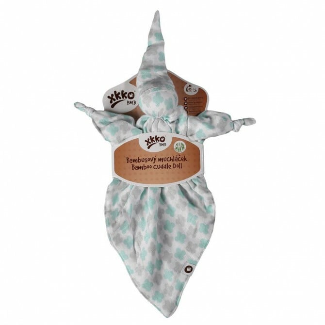 E-shop XKKO Bambusový maznáčik - Scandinavian Baby Mint Cross