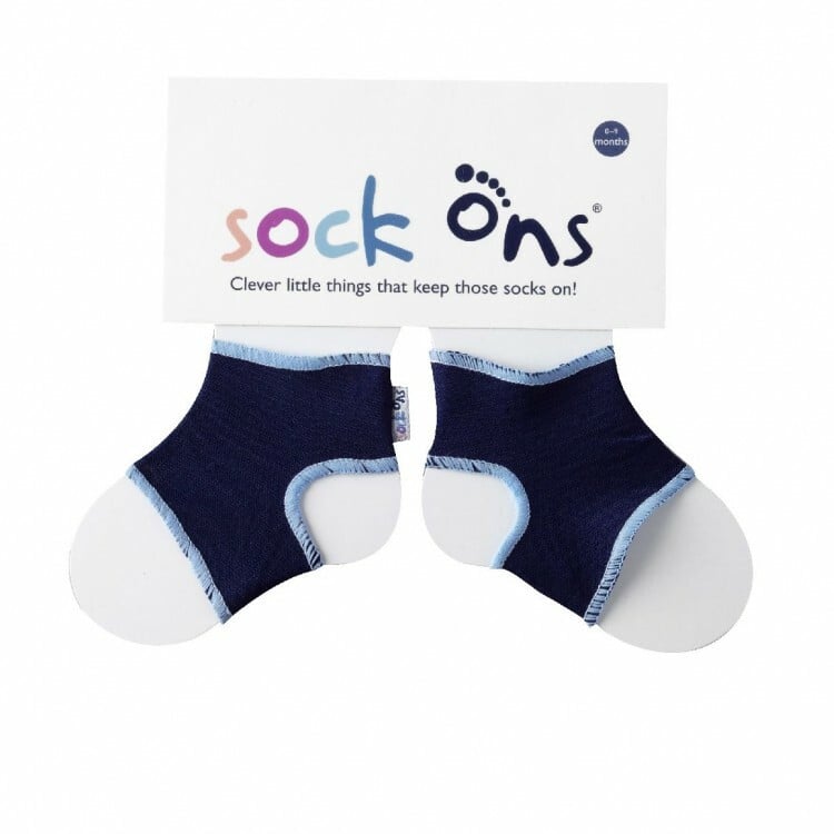 E-shop Sock Ons Návleky ne detské ponožky, Navy - Veľkosť 0-6m