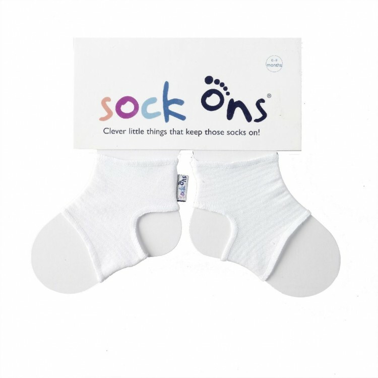E-shop Sock Ons Návleky ne detské ponožky, White - Veľkosť 0-6m
