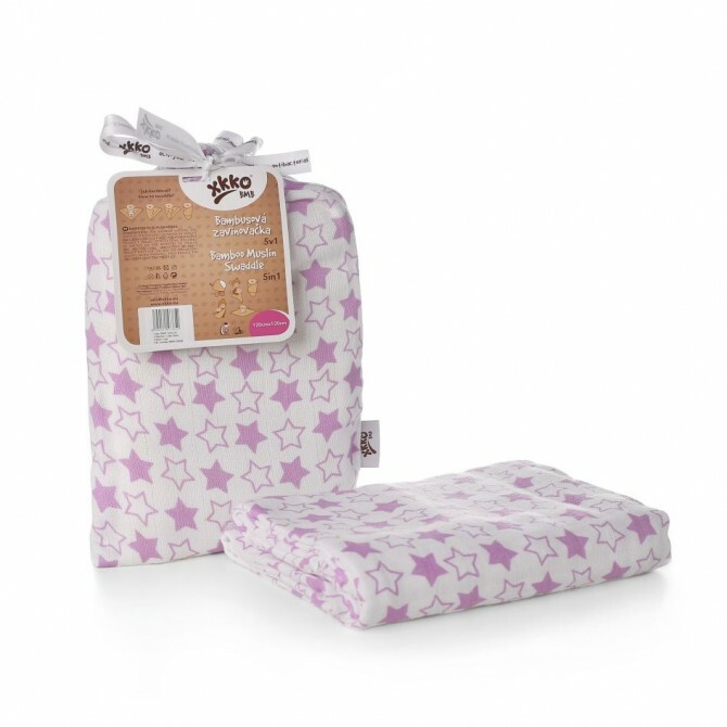 E-shop XKKO BMB zavinovačka - osuška, 120x120 - Little Stars Lilac