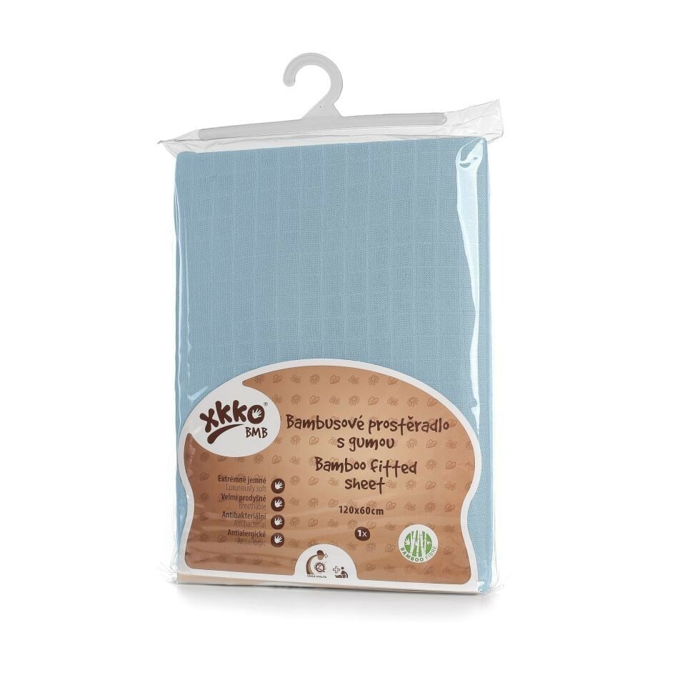 E-shop XKKO BMB Plachta s gumou do postieľky 120x60, Baby Blue