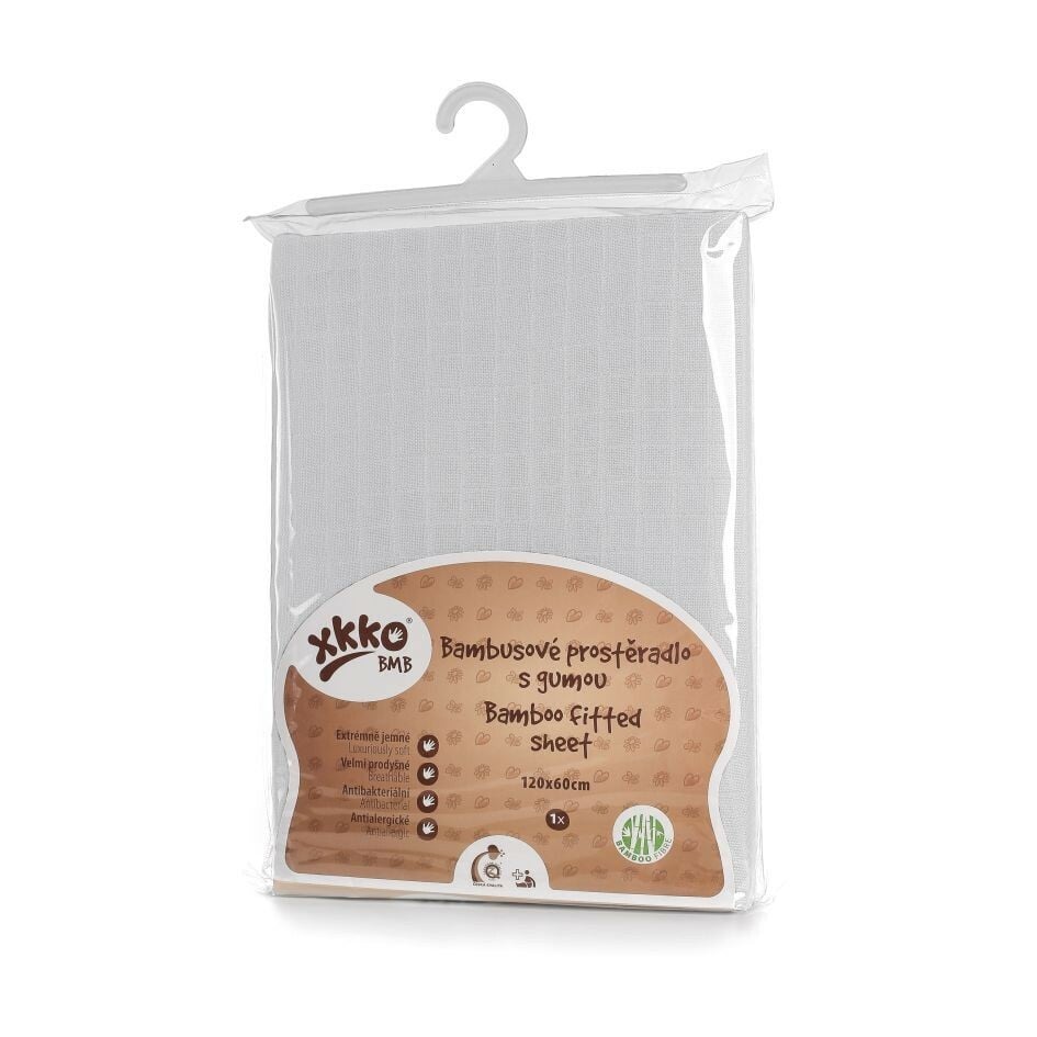E-shop XKKO BMB Plachta s gumou do postieľky 120x60, White