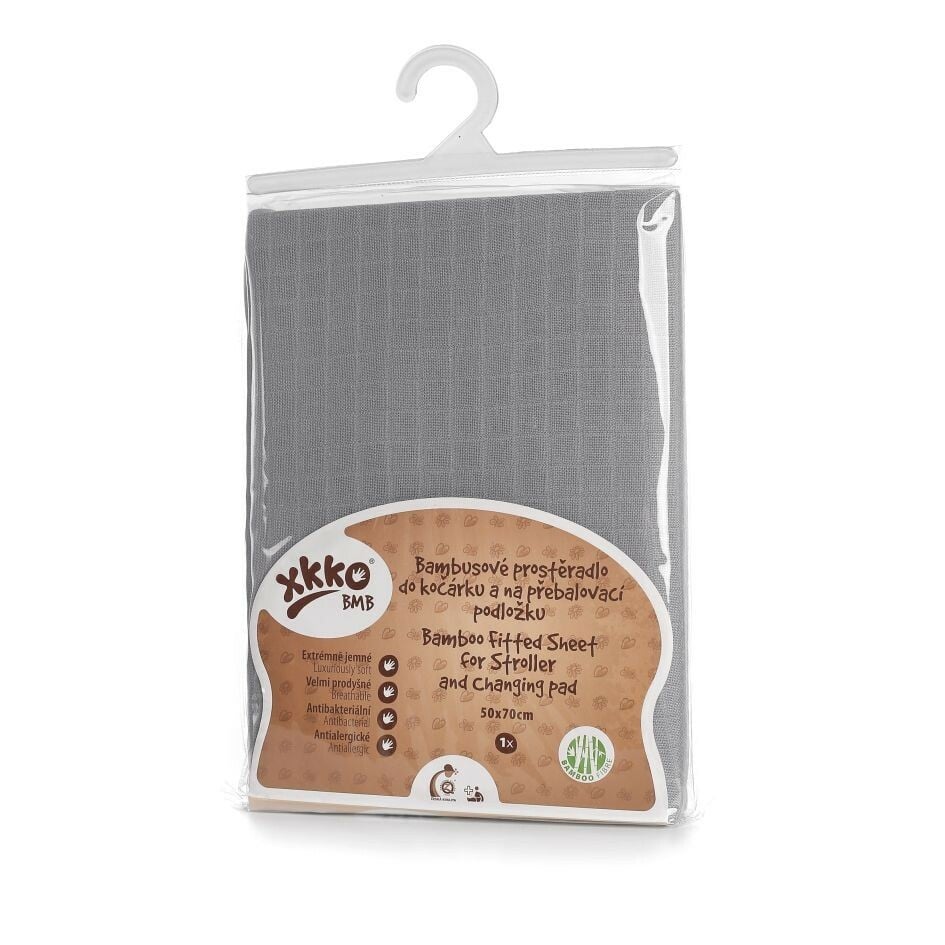 E-shop XKKO BMB Plachta s gumou do kočíka 50x70, Silver