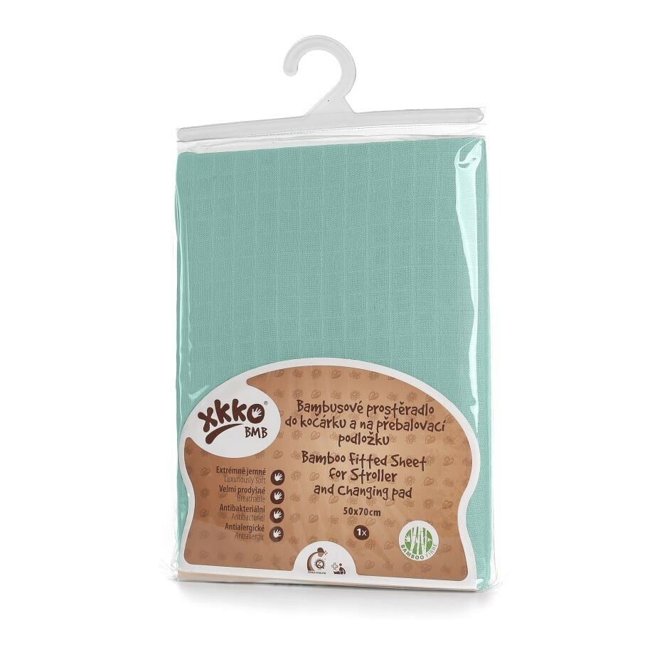 E-shop XKKO BMB Plachta s gumou do kočíka 50x70, Mint