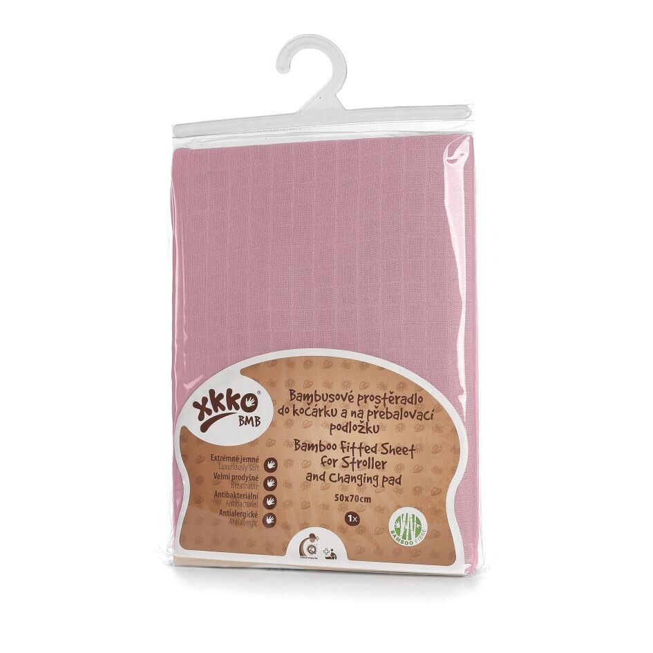 E-shop XKKO BMB Plachta s gumou do kočíka 50x70, Baby Pink