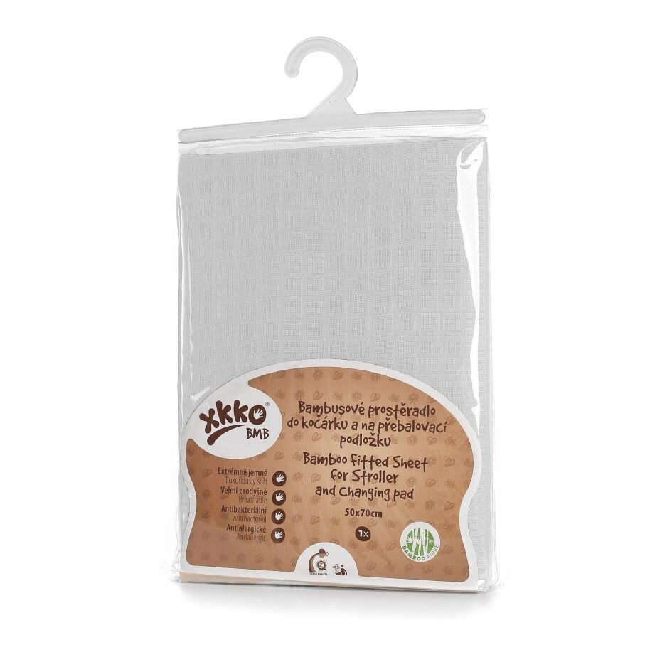 E-shop XKKO BMB Plachta s gumou do kočíka 50x70, White