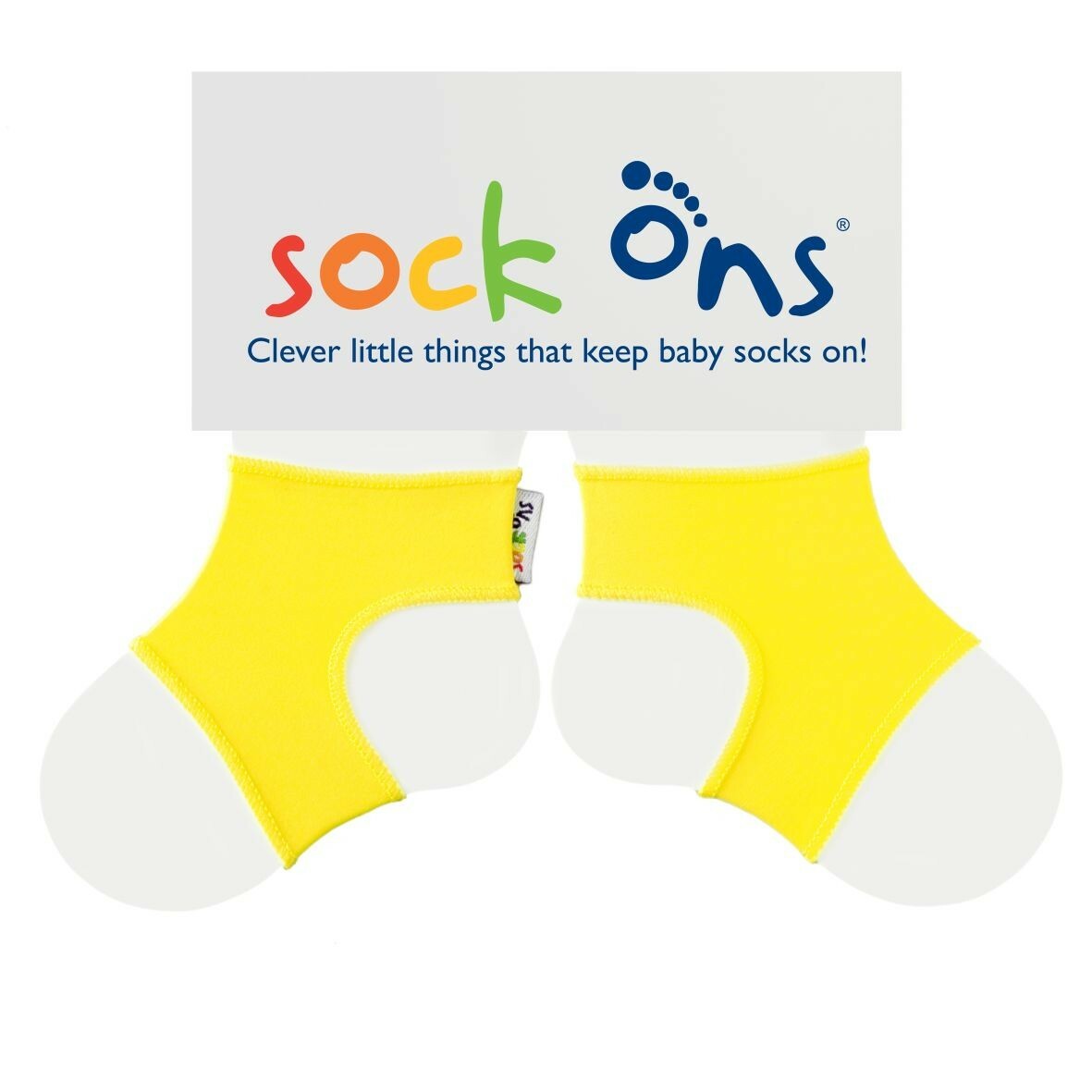 E-shop Sock Ons Návleky ne detské ponožky, Bright, Lemon, 6-12m