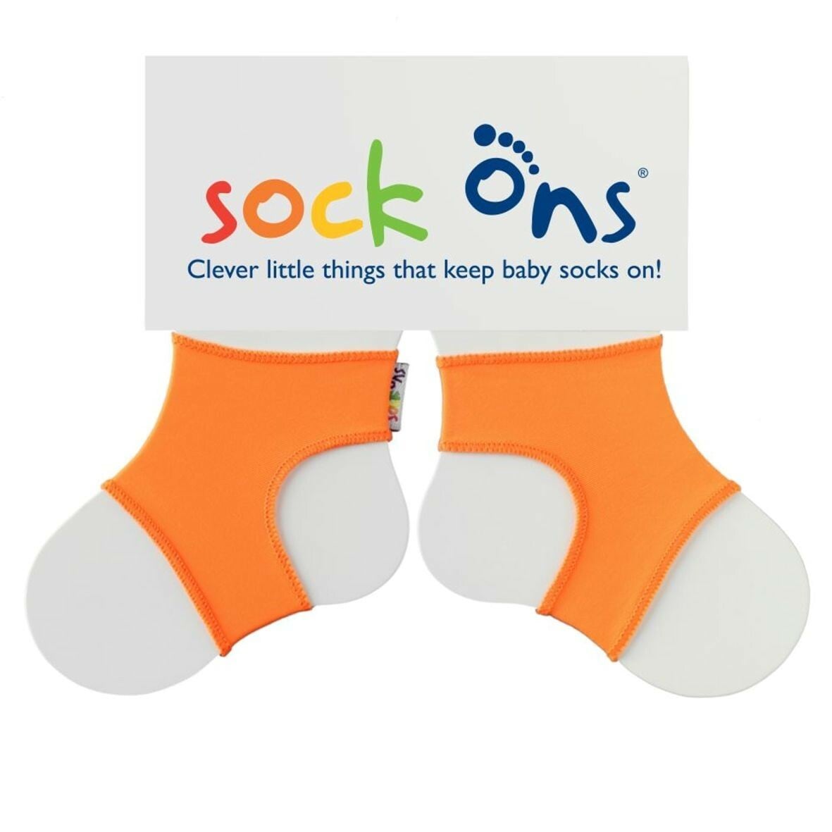 E-shop Sock Ons Návleky ne detské ponožky, Bright Orange - Veľkosť 0-6m