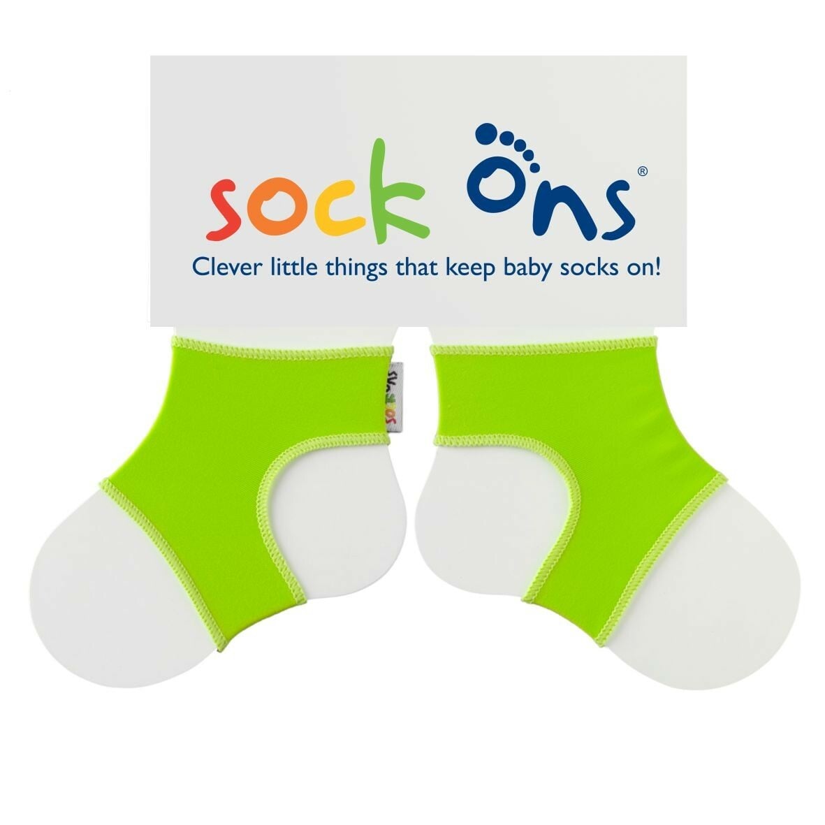 E-shop Sock Ons Návleky ne detské ponožky, Bright Lime - Veľkosť 0-6m