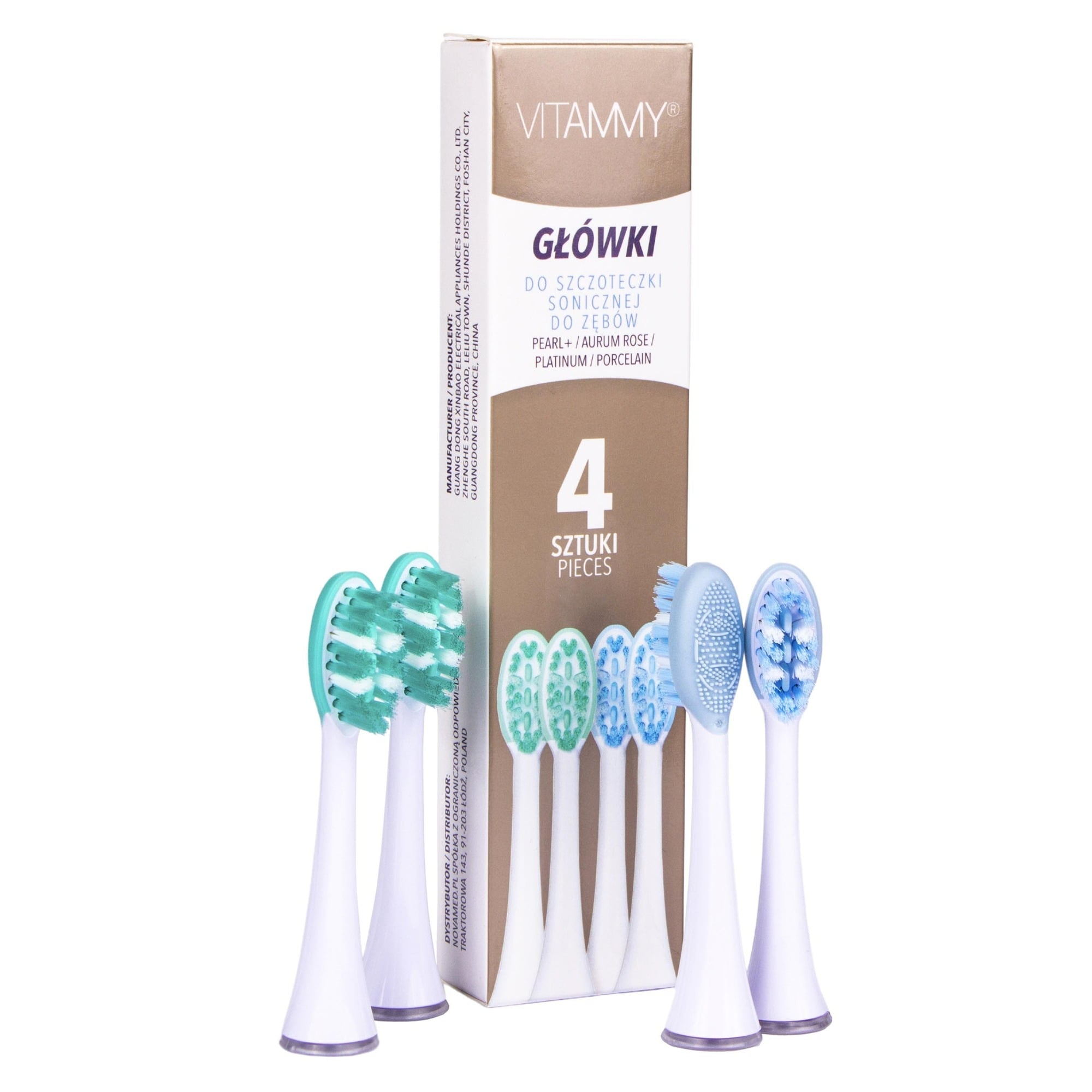 E-shop VITAMMY PEARL+ biele násady na sonickú zubnú kefku PEARL+ a PLATINUM