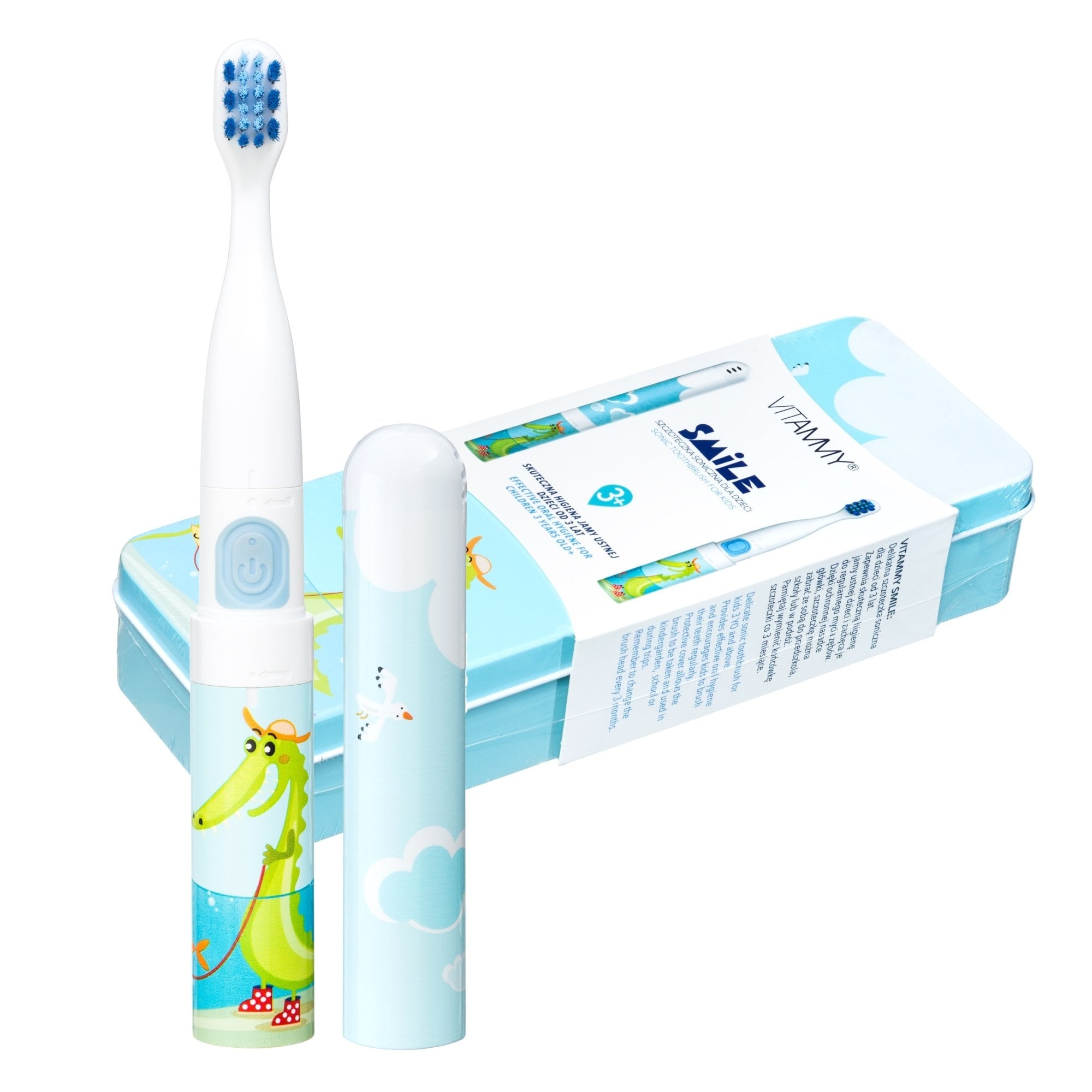 E-shop VITAMMY SMILE detská sonická zubná kefka, krokodíl, od 3 rokov