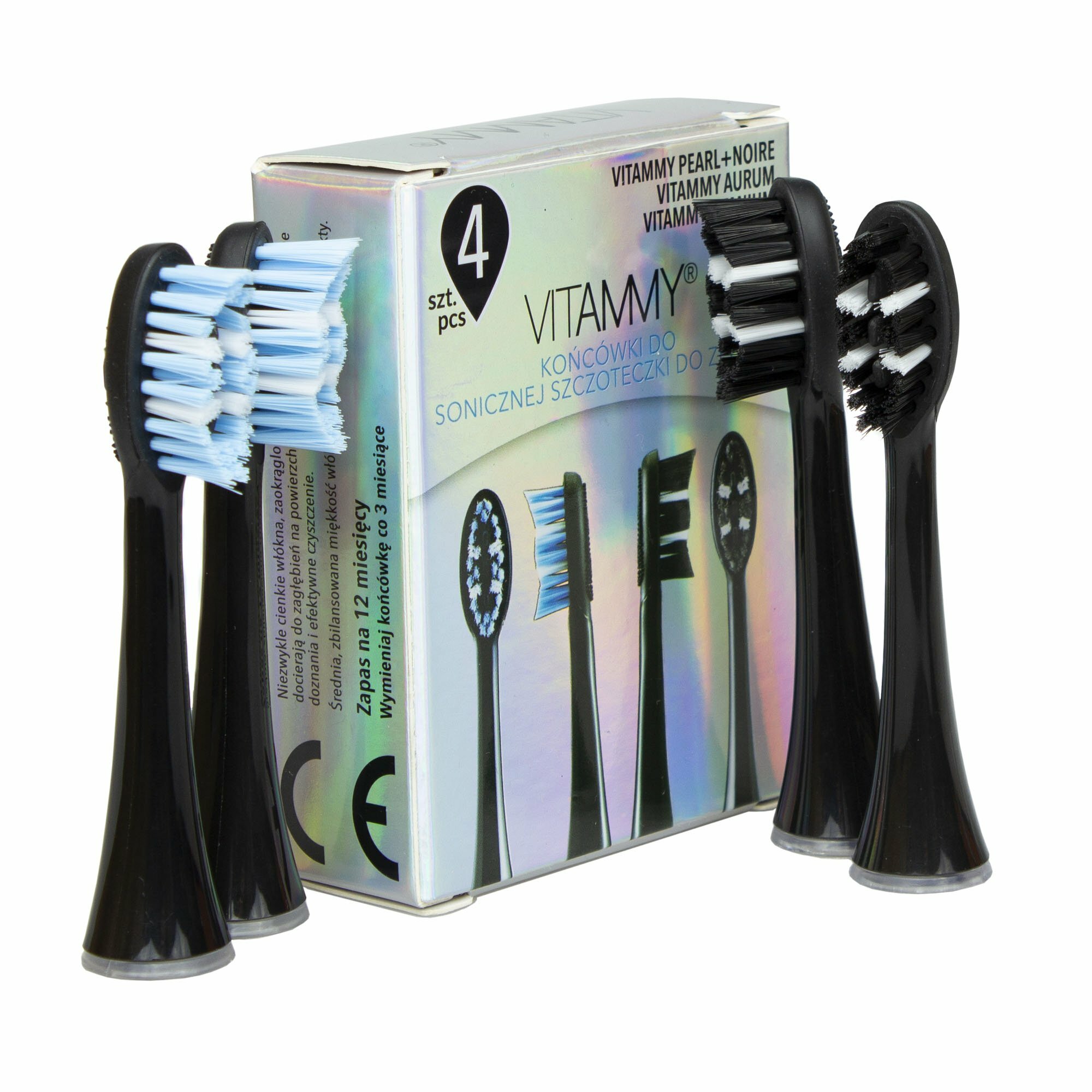E-shop VITAMMY PEARL+ Black náhrady na zubnú kefku