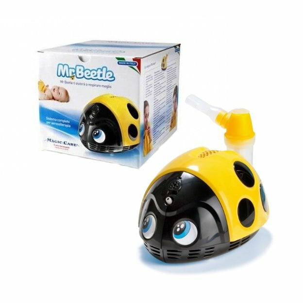 E-shop MAGIC CARE MR. BEETLE Pneumatický piestový inhalátor s nebulizérom pre deti, chrobáčik