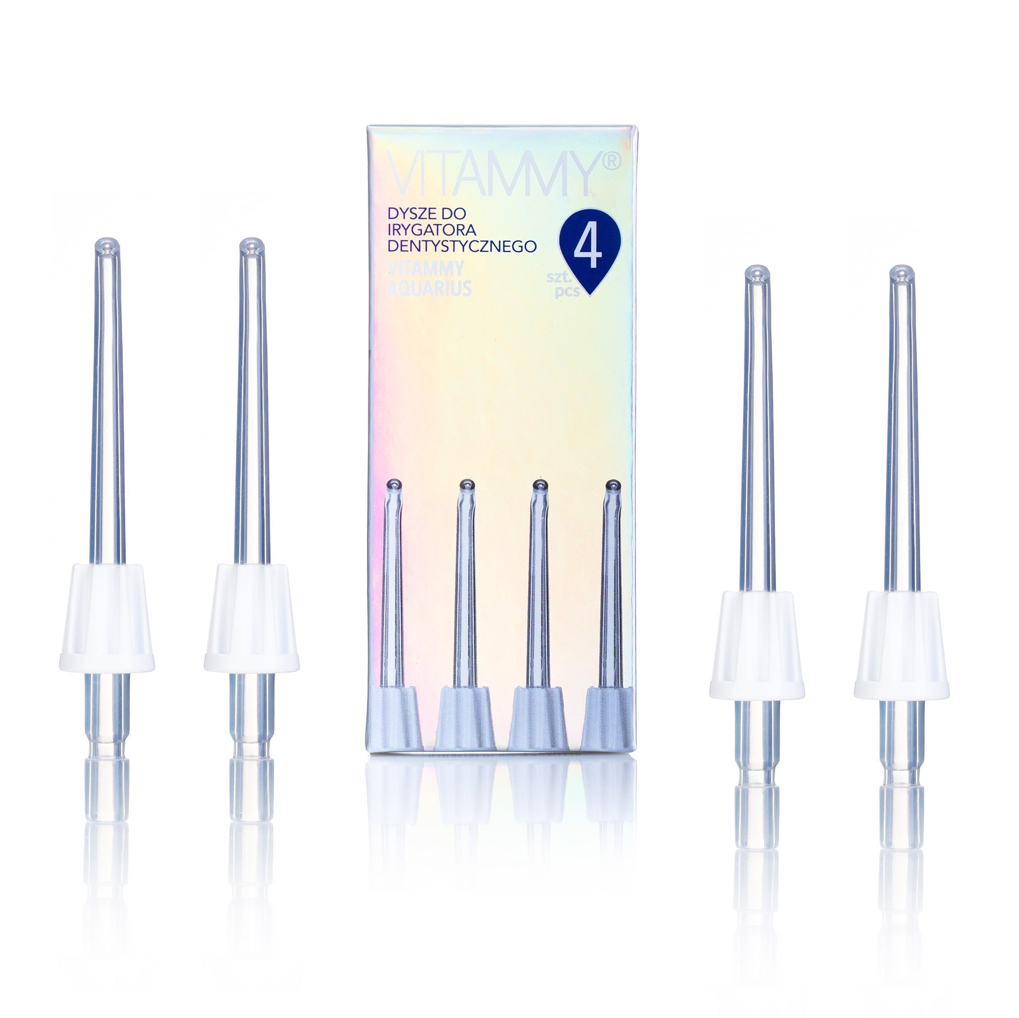 E-shop VITAMMY AQUARIUS náhradné násady na zubnú sprchu, 4ks