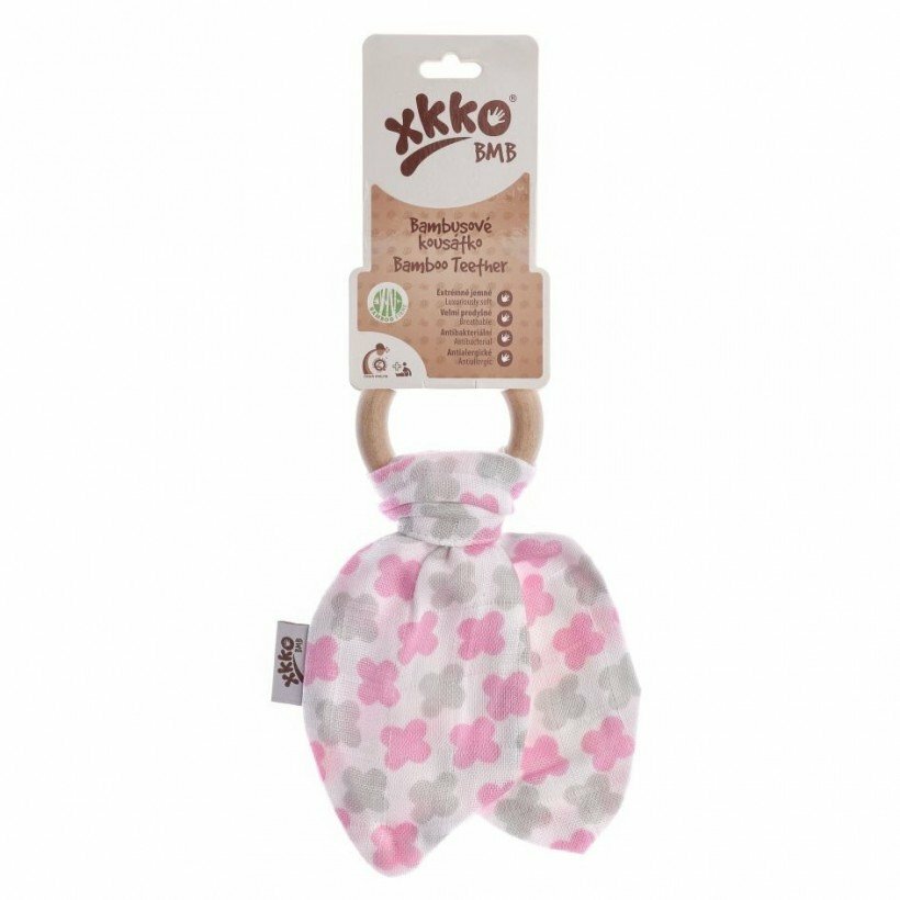 E-shop XKKO BMB Hryzátko Lístky - Baby Pink Cross