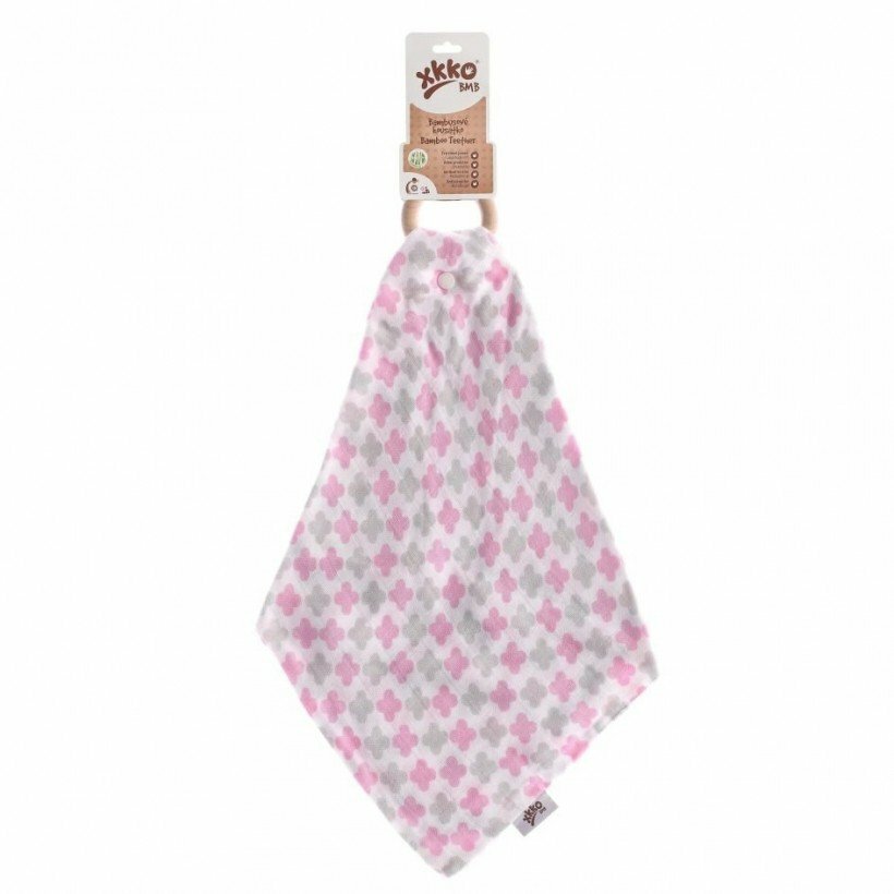 E-shop XKKO Hryzátko BMB s plienkou - Baby Pink Cross