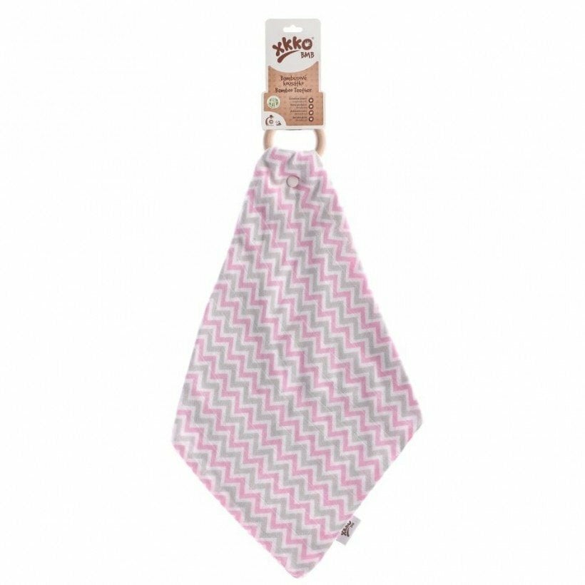 E-shop XKKO Hryzátko BMB s plienkou - Chevron Baby Pink